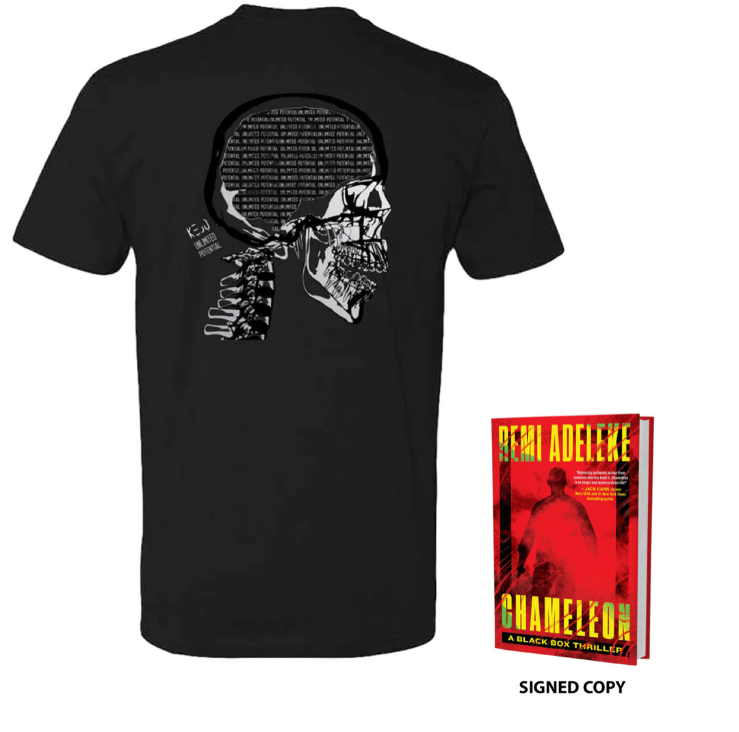 KEJO shirt & Signed book bundle: Chameleon