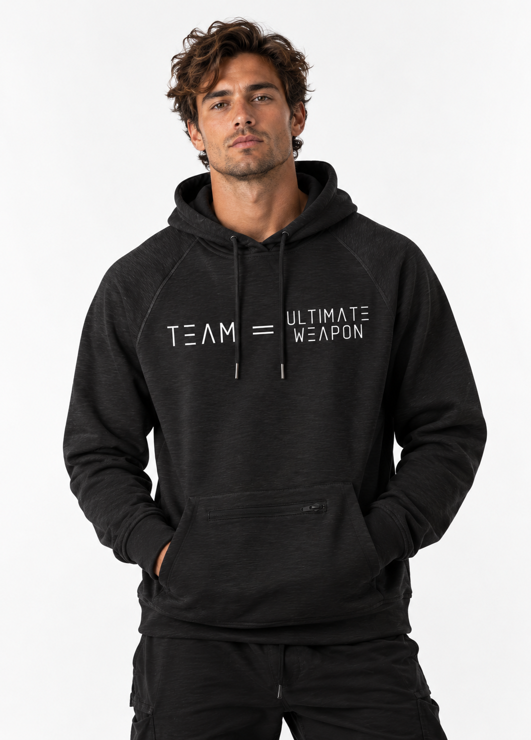 TEAM=ULTIMATE WEAPON Unisex Hooded Pullover Active
